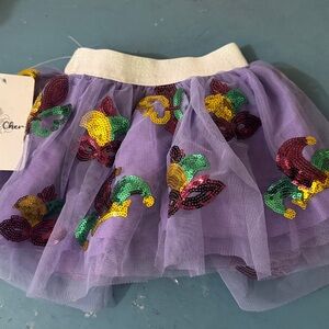infant 0-12 mardi gras skirt